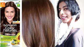 Garnier colour naturals hair colour Highlights  Shade no 4 Brown  keebisha [upl. by Ardnayek]