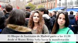 26 de Febrero huelga estudiantil estatal Manifestación en Madrid [upl. by Joete]