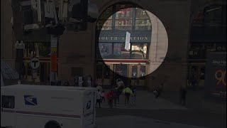 Video shows equipment falling from South Station tower construction [upl. by Ayekan]