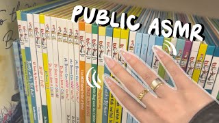 ASMR AT BARNES amp NOBLE book tapping and more in public [upl. by Aissak]