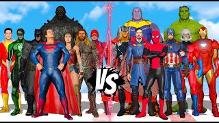 AVENGERS MARVEL COMICS VS JUSTICE LEAGUE DC COMICS  SUPERHEROES REMAKE BATTLE [upl. by Jillayne]