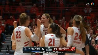 Wisconsin vs Penn State  2024 Womens College Volleyball Nov 09 2024 [upl. by Grossman]