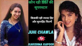 Juhi Chawla Vs Karishma Kapoor Bollywood Movies List  Hit Or Flop Movies In 1997  Comparison [upl. by Delaryd]