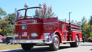 Shenandoah Volunteer Fire Department Inc retired 1961 open cab Seagrave pumper [upl. by Fernando]