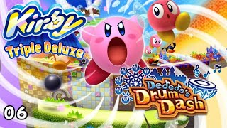 Kirby Triple Deluxe Part 6 Dededes Drum Dash All Platinum Medals [upl. by Ahcsropal]