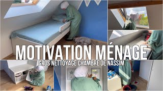 MOTIVATION MÉNAGE Gros nettoyage en profondeur chambre petit garçon  réorganisation  tri [upl. by Idnis]