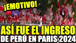 ¡PERÚ EMOTIVO ASI FUE EL IMPRESIONANTE INGRESO DE LA DELEGACION PERUANA EN J OLIMPICOS PARIS 2024 [upl. by Yerdna]