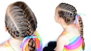 Sport Hairstyles  3 french braids ponytail [upl. by Anuahsat]