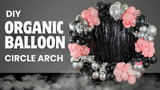 How To Make a Halloween Balloon Round Arch Backdrop Tutorial diy balloons [upl. by Meyer]