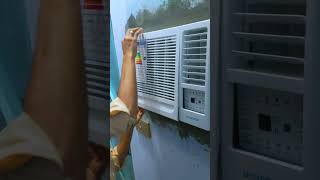 how to install window ac in wall  how to fit window ac  window ac fit karne ka tarika  windowac [upl. by Trebleda664]