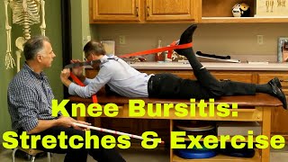 Knee Bursitis Stretches amp Exercises Pes Anserine Suprapatellar Prepatellar Infrapatellar [upl. by Alakim]