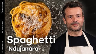 Spaghetti NDUJANARA  I køkkenet med CHRISTIAN PUGLISI [upl. by Kjersti]