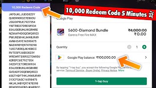 I Got 10000 Redeem Code From Play Store [upl. by Okoyk]