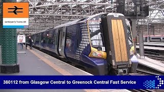 380112 from Glasgow Central to Greenock Central Fast Service [upl. by Eanel145]