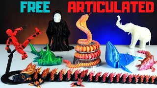 Top 12 FREE ARTICULATED 3D Prints [upl. by Mccourt]