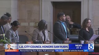 Los Angeles City Council honors KTLAs Sam Rubin [upl. by Aennyl]