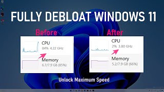 Fully Debloat Windows 11 To Unlock Maximum Performance [upl. by Ailic]