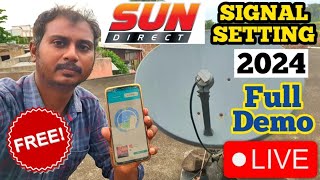 Sun direct signal setting mobile app  free dth signal setup  satellite finder android app 2024 [upl. by Yttik]