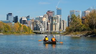 Paddling the Bow River in Fall [upl. by Ahsienom]