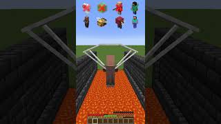 Lava River vs Mob Skills meme minecraft shorts [upl. by Nirra]