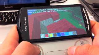 Minecraft  Pocket Edition on Xperia Play [upl. by Ruttger230]