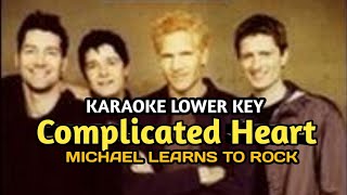 Complicated Heart  Michael Learns to Rock Karaoke  Lower Key in F  Roland Keyboard [upl. by Llerad212]