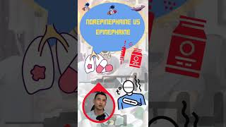 Norepinephrine vs epinephrine basics medicalstudent nursing pharmacy pharmacyschool [upl. by Htiekel]