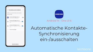 Automatische Synchronisierung der Kontakte einausschalten  Samsung Android 14  One UI 6 [upl. by Eskil]