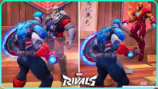 All Captain America Unique Interactions amp Hero Specific Eliminations Marvel Rivals [upl. by Elsworth]