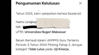 Banyak Peserta UKPPPG Tahap 2 Tidak Lulus UTBK dan Ukin [upl. by Ahsenwahs]