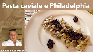 Come fare la Pasta al caviale  o uova di lompo  e Philadelphia [upl. by Senaj710]