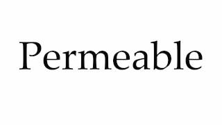 How to Pronounce Permeable [upl. by Erbma]