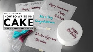 How to write on cake  Cake Decorating For Beginners [upl. by Dukey10]