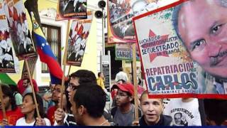 Supporters of Carlos the Jackal rally in Caracas [upl. by Eislek]