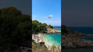 Corfu’nun harika plajlarını gördünüz mü 🇬🇷 corfu beach island reels summer vacation [upl. by Kerman121]