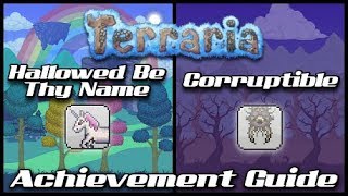 HALLOW amp CORRUPT Worlds  Percent Criteria Change After 13  TERRARIA AchievementTrophy Guide [upl. by Beebe]