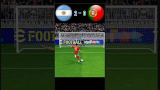 Argentina vs Portugal  FINAL  Penalty shoot by efootball👍 realistic pes gaming👍  shorts [upl. by Ojyllek]