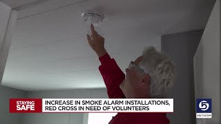 Red Cross of Utah sees increase in smoke alarm installation requests in need of volunteers [upl. by Yajet134]