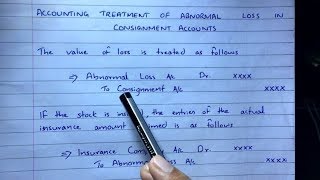 Consignment Account  Abnormal Loss  Financial Accounting By Saheb Academy [upl. by Aihn242]