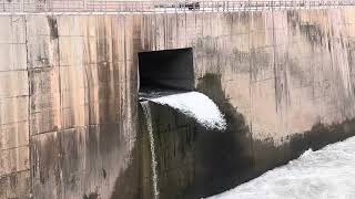 Dam undersluice gate opening Eflow management [upl. by Ferrell]