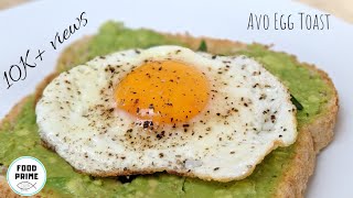 Avocado Egg Toast  Avo Toast With Egg  Food Prime [upl. by Irma]