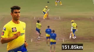 Rajvardhan Hangargekar Bowling In CSK Practice Match 2022  IPL 2022 💛💛🔥 [upl. by Erasaec]