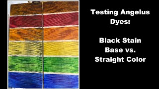 Testing Dyes on Figured Wood Black Stain Base vs Straight Color [upl. by Maggs]