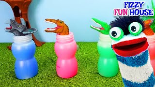 Fizzy Explores Colors With Dinosaur Slime Bottles  Fun Stories For Kids [upl. by Felise]