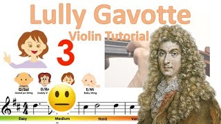 Gavotte by JBLully  Suzuki Violin book 2  sheet music and easy violin tutorial [upl. by Beller573]