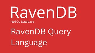 RavenDB  How to Use Query in RavenDB Studio RQL [upl. by Codd27]