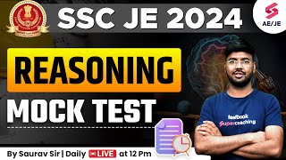 SSC JE 2024 Reasoning Mock Test21  Reasoning for SSC JE 2024 Notification  By Saurav Sir [upl. by Eneladgam743]