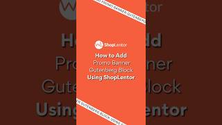 How to Add Promo Banner Gutenberg Block elementor woocommerce wordpress [upl. by Skinner]