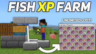 BEST AFK FISH FARM in 121 Minecraft Bedrock amp PE [upl. by Putnam714]