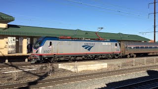 Amtrak HD 60fps Siemens ACS64 Nathan 3rd Generation K5LA Horn Action  Rahway Station 1616 [upl. by Kirwin655]